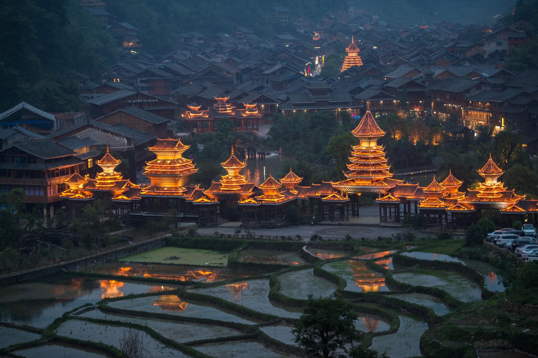 肇兴侗寨夜景